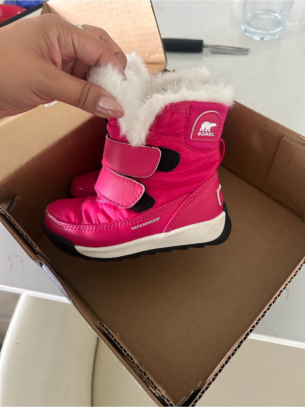 Sorel Kids Hot Pink Faux-Fur Winter Boots